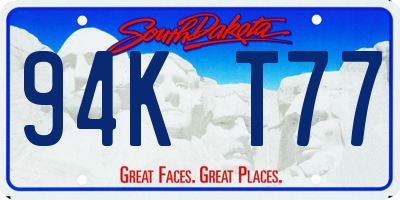 SD license plate 94KT77