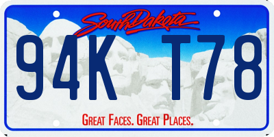 SD license plate 94KT78