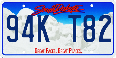 SD license plate 94KT82