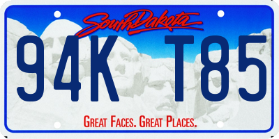 SD license plate 94KT85