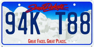 SD license plate 94KT88