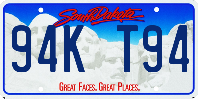SD license plate 94KT94
