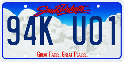 SD license plate 94KU01