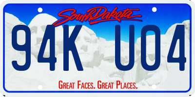 SD license plate 94KU04