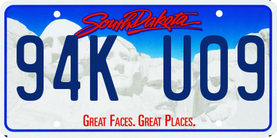 SD license plate 94KU09