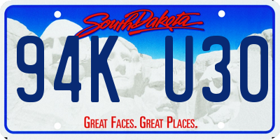 SD license plate 94KU30