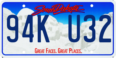 SD license plate 94KU32