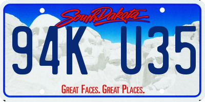 SD license plate 94KU35