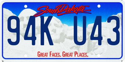 SD license plate 94KU43