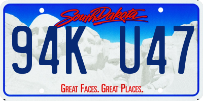 SD license plate 94KU47