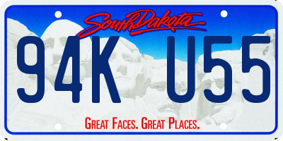 SD license plate 94KU55