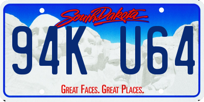 SD license plate 94KU64