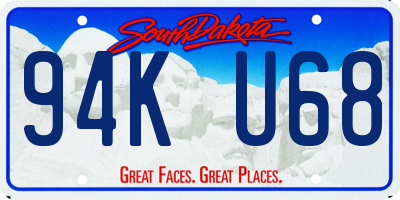 SD license plate 94KU68