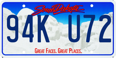 SD license plate 94KU72