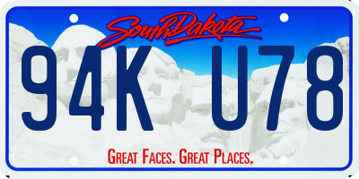 SD license plate 94KU78