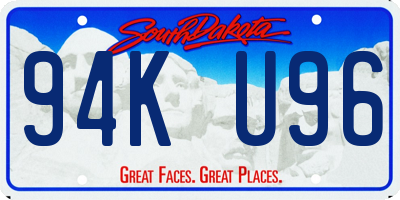 SD license plate 94KU96