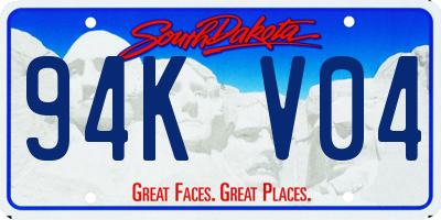 SD license plate 94KV04