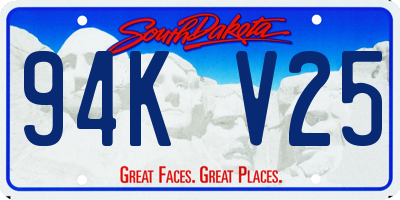 SD license plate 94KV25