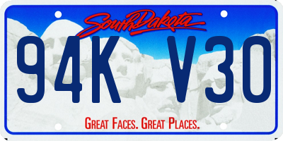 SD license plate 94KV30