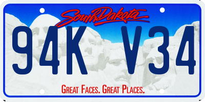 SD license plate 94KV34