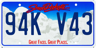 SD license plate 94KV43