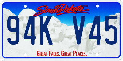 SD license plate 94KV45