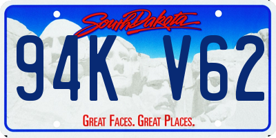 SD license plate 94KV62