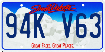 SD license plate 94KV63