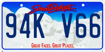 SD license plate 94KV66