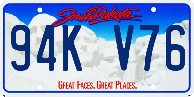 SD license plate 94KV76