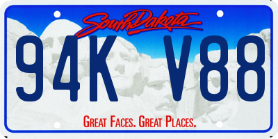 SD license plate 94KV88