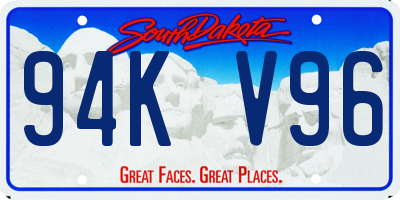 SD license plate 94KV96