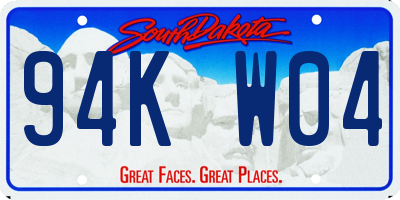 SD license plate 94KW04