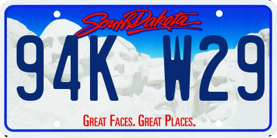 SD license plate 94KW29