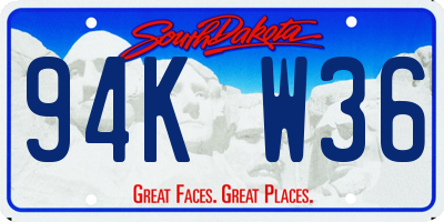 SD license plate 94KW36