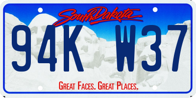 SD license plate 94KW37