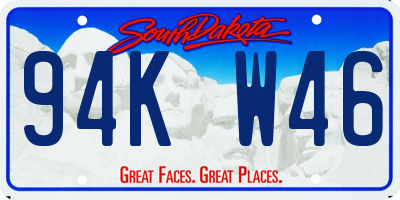 SD license plate 94KW46