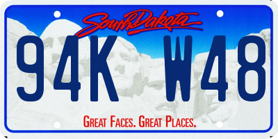 SD license plate 94KW48