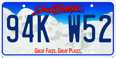 SD license plate 94KW52