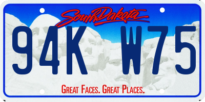 SD license plate 94KW75