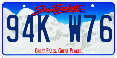 SD license plate 94KW76