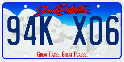 SD license plate 94KX06
