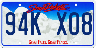 SD license plate 94KX08