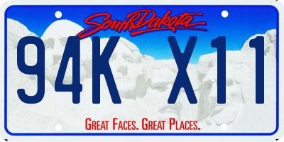 SD license plate 94KX11