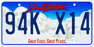 SD license plate 94KX14