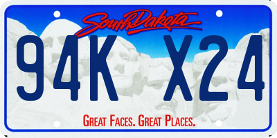 SD license plate 94KX24