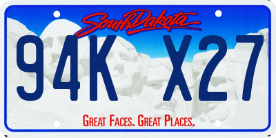 SD license plate 94KX27