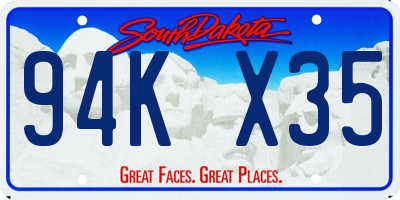 SD license plate 94KX35