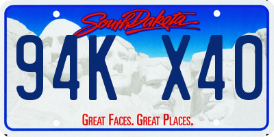 SD license plate 94KX40