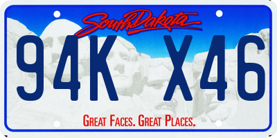SD license plate 94KX46